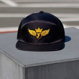 Snapback, Black Shiny, Small Logo