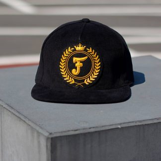 Snapback, Black Corderoy, Large Logo